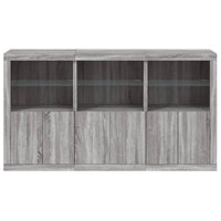 Credenza con Luci LED Grigio Sonoma 181,5x37x100 cm 3209154