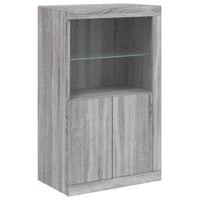 Credenza con Luci LED Grigio Sonoma 181,5x37x100 cm 3209154