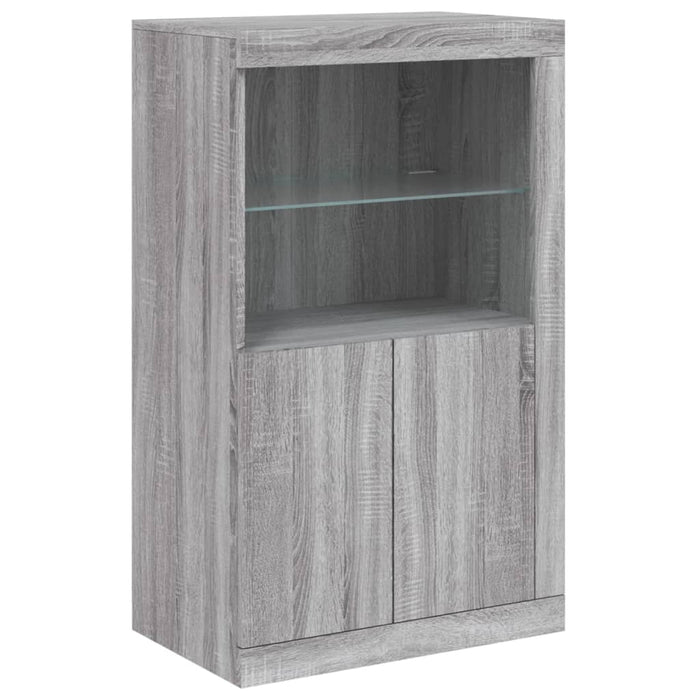 Credenza con Luci LED Grigio Sonoma 181,5x37x100 cm 3209154