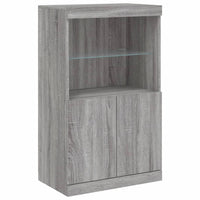 Credenza con Luci LED Grigio Sonoma 181,5x37x100 cm 3209154