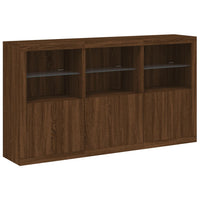 Credenza con Luci LED Rovere Marrone 181,5x37x100 cmcod mxl 85887