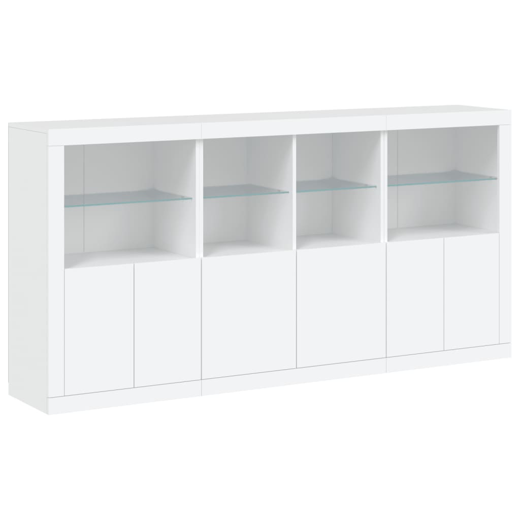 Credenza con Luci LED Bianca 202x37x100 cmcod mxl 109858