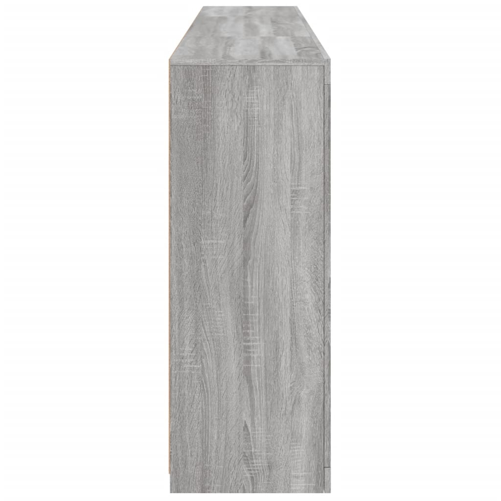 Credenza con Luci LED Grigio Sonoma 202x37x100 cm 3209161