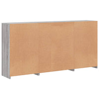 Credenza con Luci LED Grigio Sonoma 202x37x100 cm 3209161