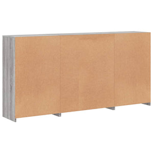 Credenza con Luci LED Grigio Sonoma 202x37x100 cm 3209161