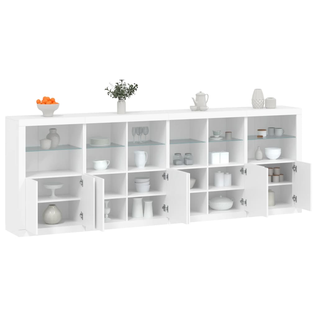 Credenza con Luci LED Bianca 283x37x100 cmcod mxl 109861