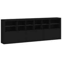 Credenza con Luci LED Nera 283x37x100 cmcod mxl 133834