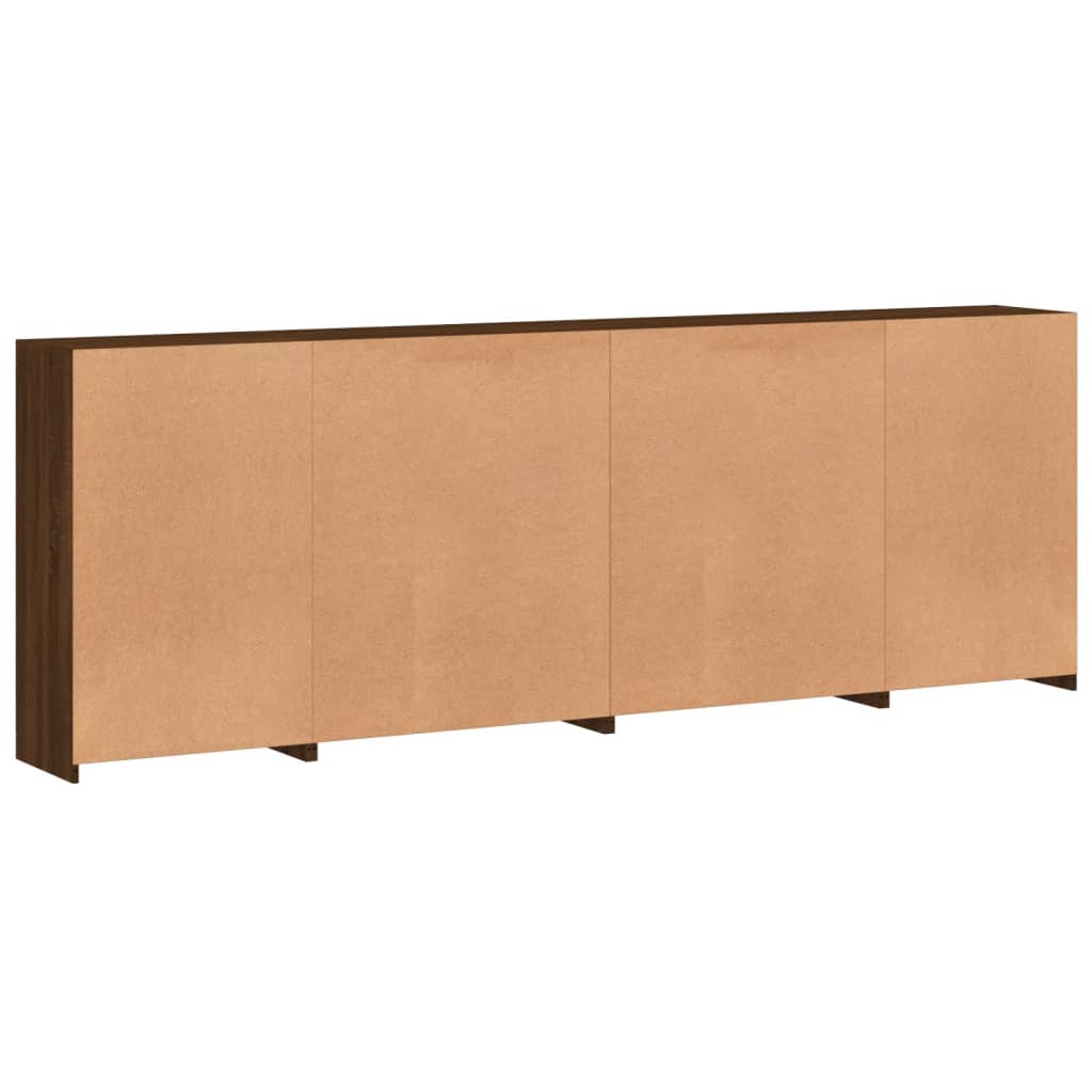 Credenza con Luci LED Rovere Marrone 283x37x100 cm 3209169
