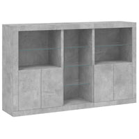 Credenza con Luci LED Grigio Cemento 162x37x100 cm 3209173