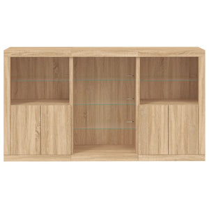Credenza con Luci LED Rovere Sonoma 181,5x37x100 cm 3209179
