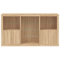 Credenza con Luci LED Rovere Sonoma 181,5x37x100 cm 3209179