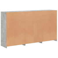 Credenza con Luci LED Grigio Cemento 181,5x37x100 cm 3209180