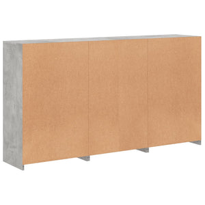 Credenza con Luci LED Grigio Cemento 181,5x37x100 cm 3209180