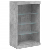 Credenza con Luci LED Grigio Cemento 181,5x37x100 cm 3209180