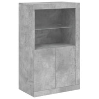 Credenza con Luci LED Grigio Cemento 181,5x37x100 cm 3209180