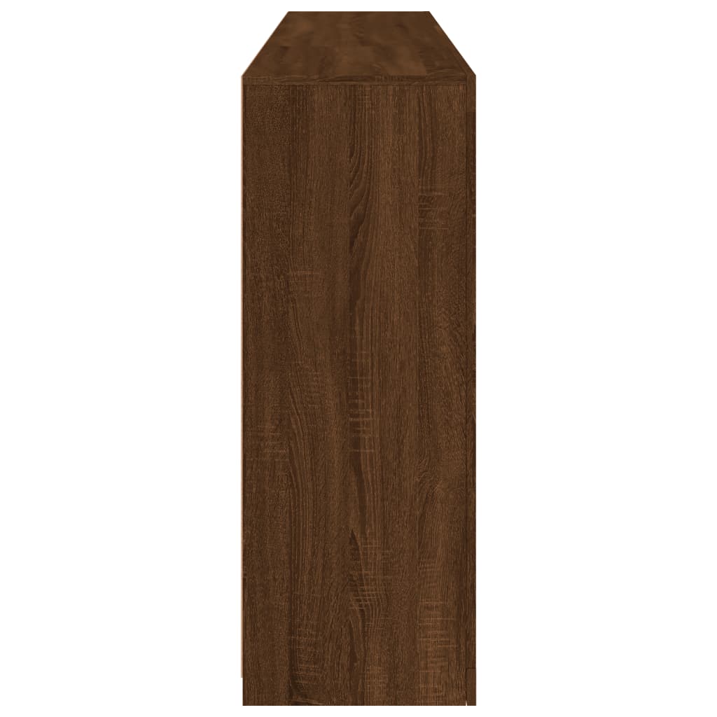 Credenza con Luci LED Rovere Marrone 181,5x37x100 cm 3209183