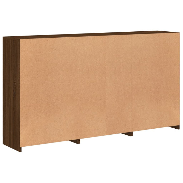 Credenza con Luci LED Rovere Marrone 181,5x37x100 cm 3209183