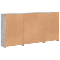 Credenza cassettiera mobile contenitore organizer cucina soggiorno salotto con luci LED 202 x 37 x 100 cm grigio 02_0029989