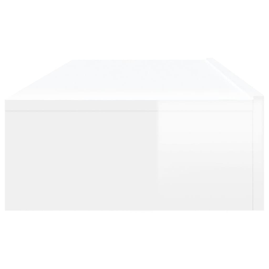 Mobili Porta TV con Luci LED 2pz Bianco Lucido 60x35x15,5 cm 842895