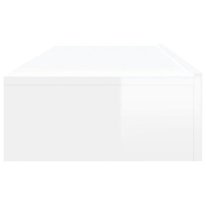 Mobili Porta TV con Luci LED 2pz Bianco Lucido 60x35x15,5 cm 842895