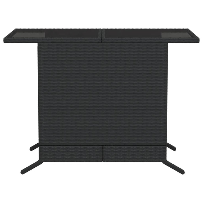 Set da Bistrò 3 pz con Cuscini Nero in Polyrattan 365116