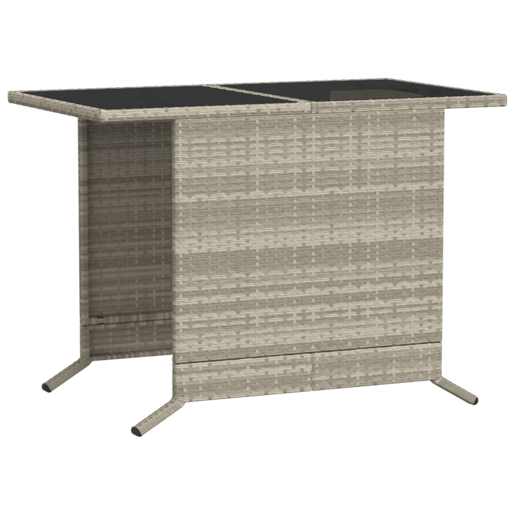 Set da Bistrò 3 pz con Cuscini Grigio Chiaro in Polyrattan 365122