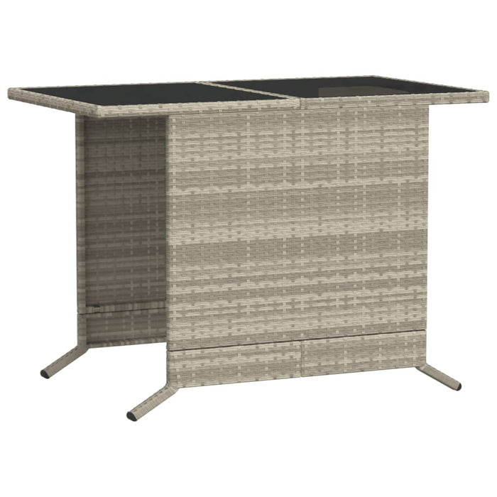 Set da Bistrò 3 pz con Cuscini Grigio Chiaro in Polyrattan 365122