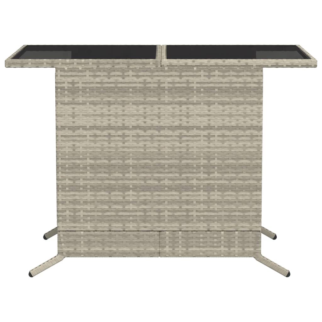 Set da Bistrò 3 pz con Cuscini Grigio Chiaro in Polyrattan 365122