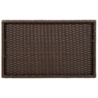 Tavolino Vassoio Pieghevole Marrone 65x40x75 cm in Polyrattan 365128