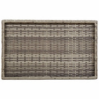 Tavolino Vassoio Pieghevole Grigio 65x40x75 cm in Polyrattan