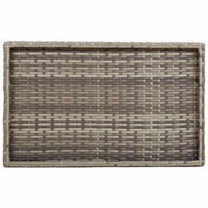 Tavolino Vassoio Pieghevole-Tavolino da soggiorno-Tavolo Grigio 65x40x75 cm in Polyrattan