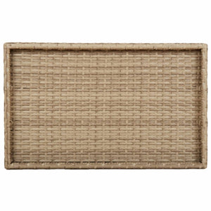 Tavolino Vassoio Pieghevole Beige 65x40x75 cm in Polyrattan 365130