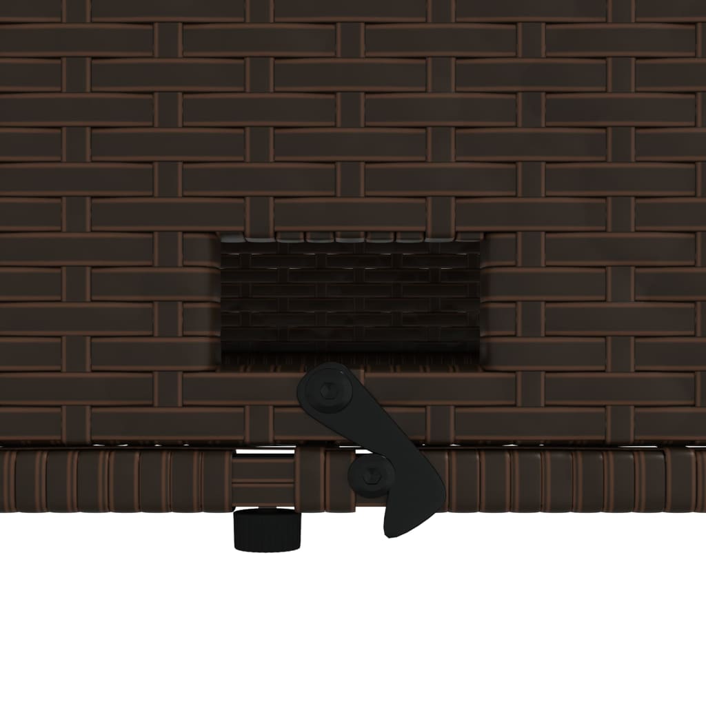 Divano da Giardino a 2 Posti con Cuscini in Polyrattan Marrone 365133