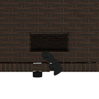 Divano da Giardino a 2 Posti con Cuscini in Polyrattan Marrone 365133