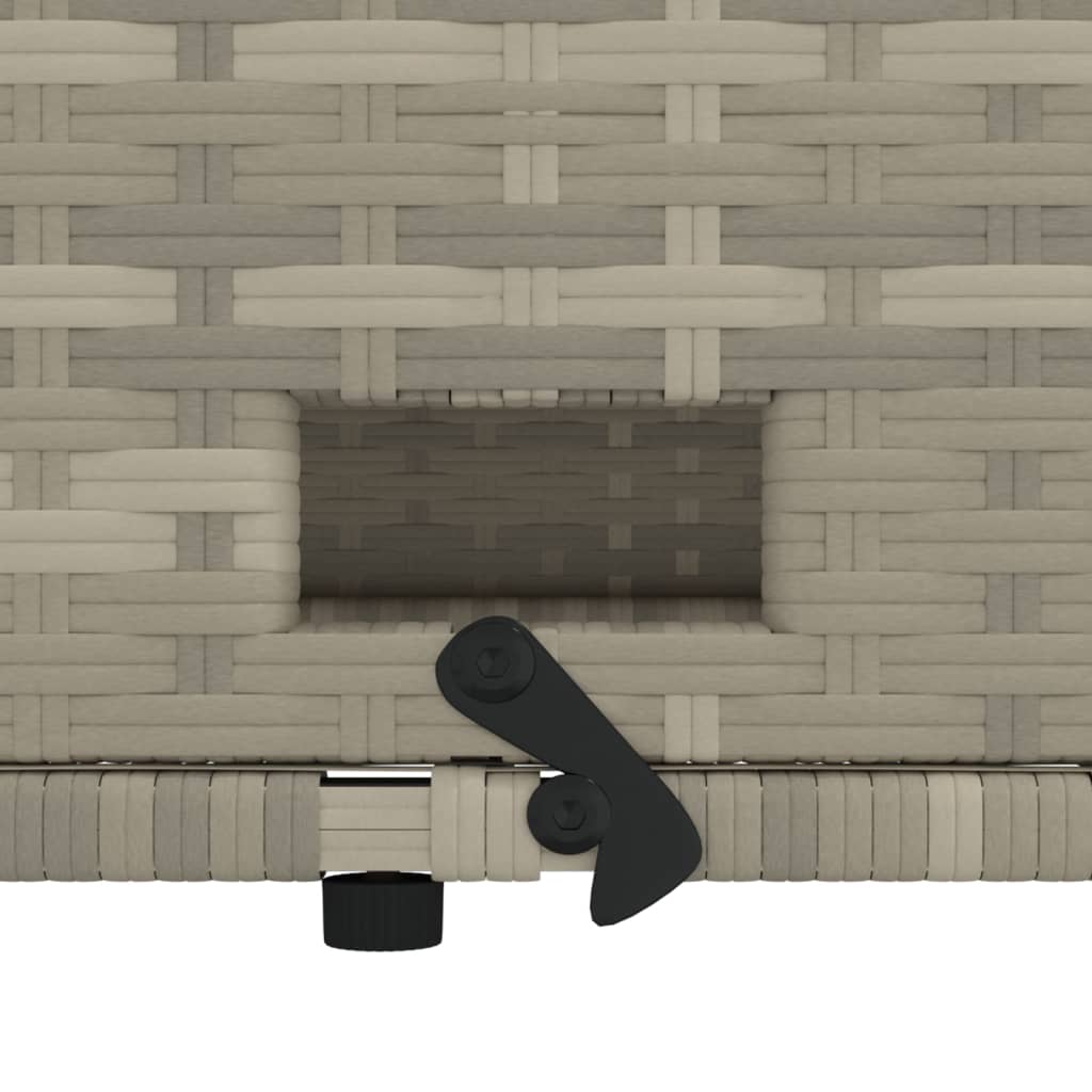 Divano da Giardino con Cuscini 2 Posti Grigio Chiaro Polyrattan 365137