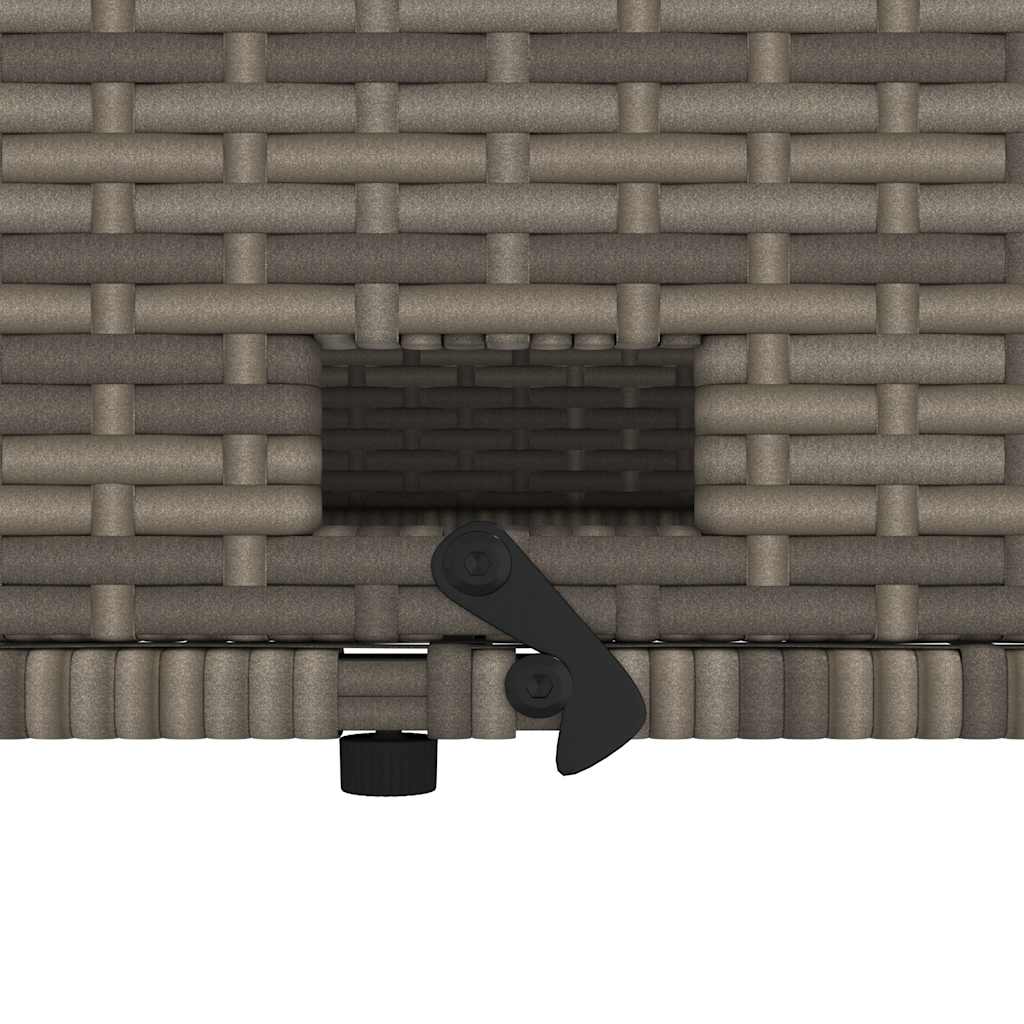 Divano Giardino con Cuscini 2 Posti Grigio in Polyrattan Acacia 365142