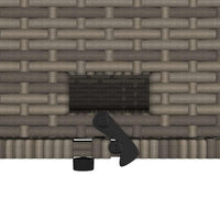 Divano Giardino con Cuscini 2 Posti Grigio in Polyrattan Acacia 365142