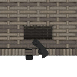 Divano Giardino con Cuscini 2 Posti Grigio in Polyrattan Acacia 365142