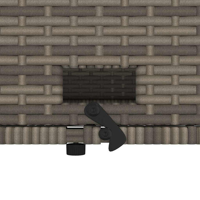 Divano Giardino con Cuscini 2 Posti Grigio in Polyrattan Acacia 365142