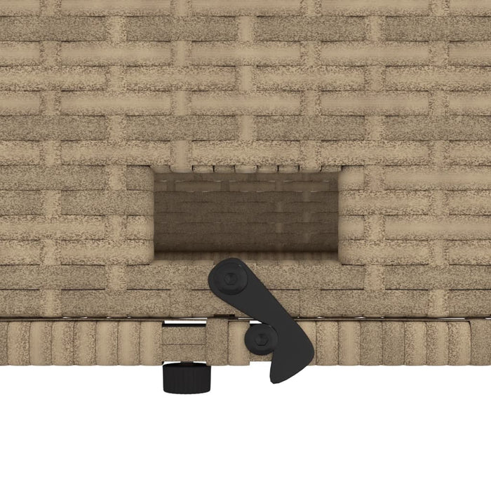 Divano Giardino con Cuscini 2 Posti Beige Polyrattan e Acacia