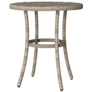 Set da Bistrò 3 pz con Cuscini Grigio Chiaro in Polyrattan 365182