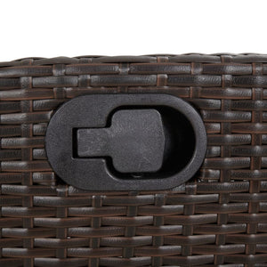 Sedia Reclinabile Giardino con Poggiapiedi Marrone Polyrattan 365186