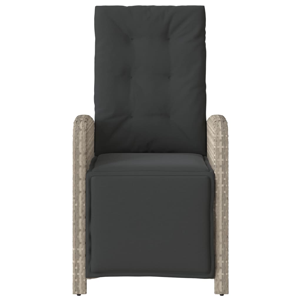 Sedie da Giardino Reclinabili 2 pz con Poggiapiedi Polyrattan 365198