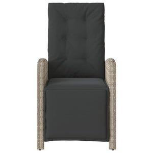 Sedie da Giardino Reclinabili 2 pz con Poggiapiedi Polyrattan 365198