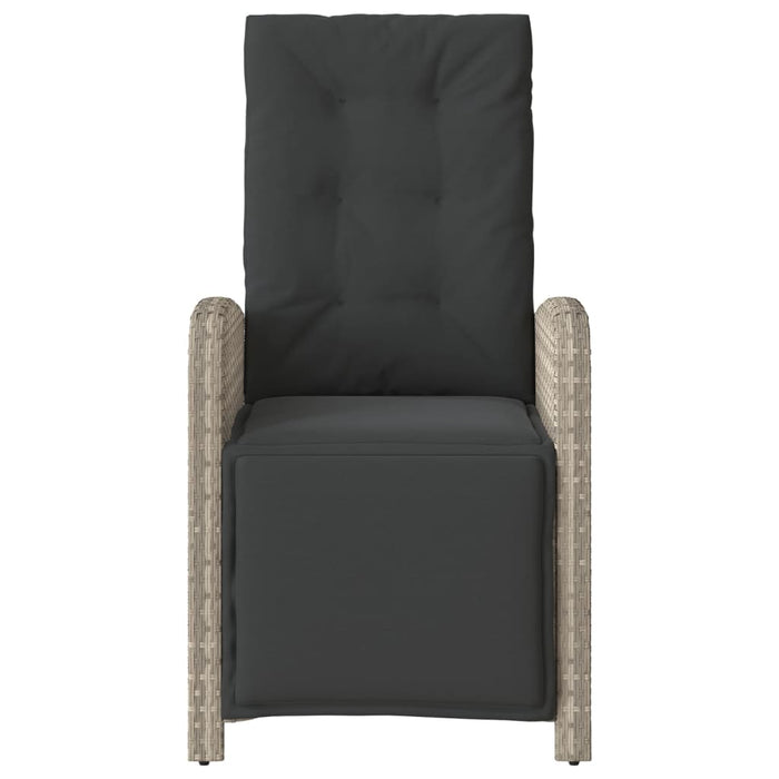 Set da Bistrò 3 pz con Cuscini Grigio Chiaro in Polyrattan 365206