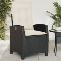 Sedie Reclinabili da Giardino 2 pz con Cuscini Nero Polyrattancod mxl 87049