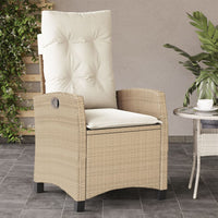 Sedie Reclinabili da Giardino 2pz con Cuscini Beige Polyrattancod mxl 111018