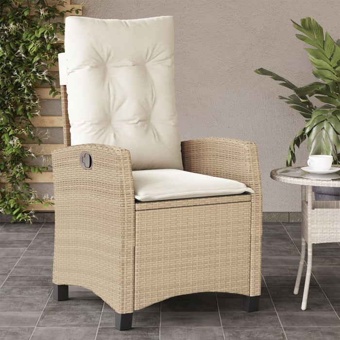 Sedie Reclinabili da Giardino 2pz con Cuscini Beige Polyrattancod mxl 111018