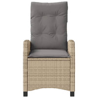 Sedie Reclinabili Giardino 2pz Cuscini Beige Misto Polyrattan 365221