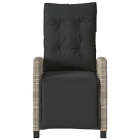 Sedie da Giardino Reclinabili 2 pz con Poggiapiedi Polyrattan